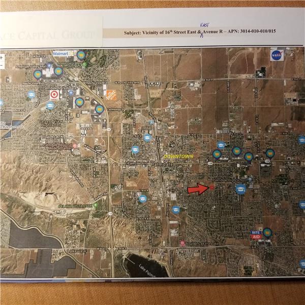 Subject lots in City of Palmdale