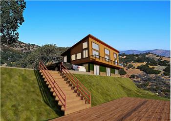 View from proposed lower deck up to home.