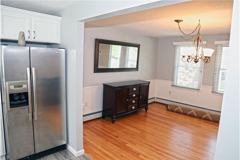 Dining room view- Hardwoods on first & second floors