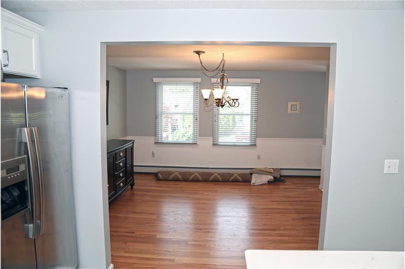 Dining room next to eat in kitchen