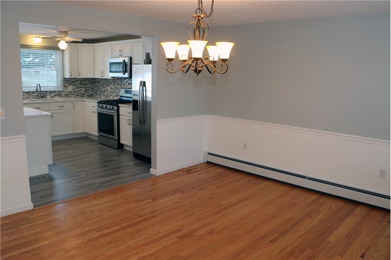 Open dining room off kitchen
