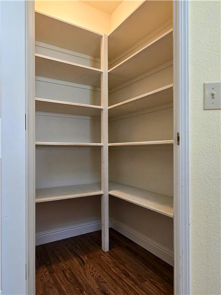 Exceptional pantry storage is a timeless feature  and this floor-to-ceiling lighted walk-in design delivers beautifully.