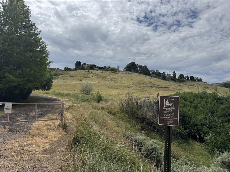 View from trailhead below lot