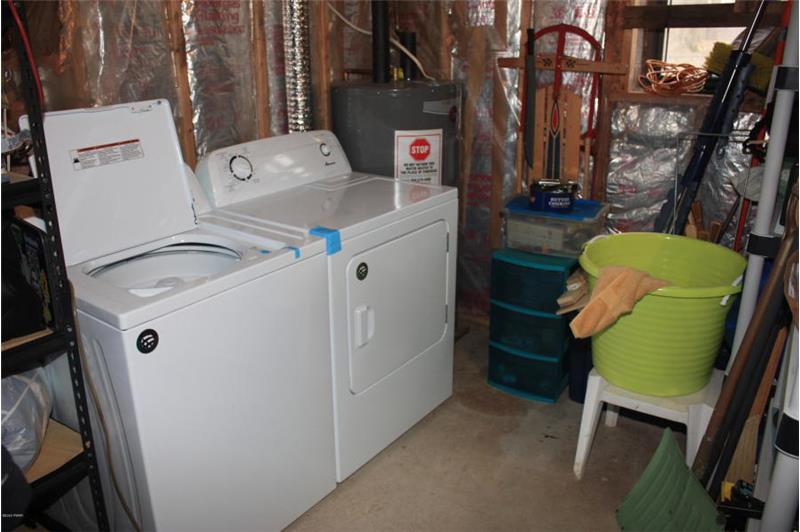 Laundry New Washer/Dryer & Water Heater