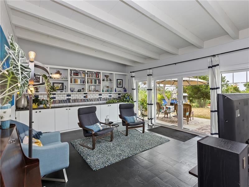 Family/TV Room with views and access to back yard