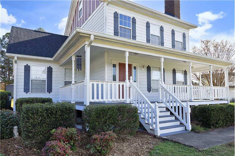 Welcoming Covered Front Porch