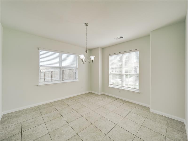 Lots of natural light in this dining room