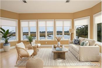Virtually Staged Carolina Room with Coastal Furnishings