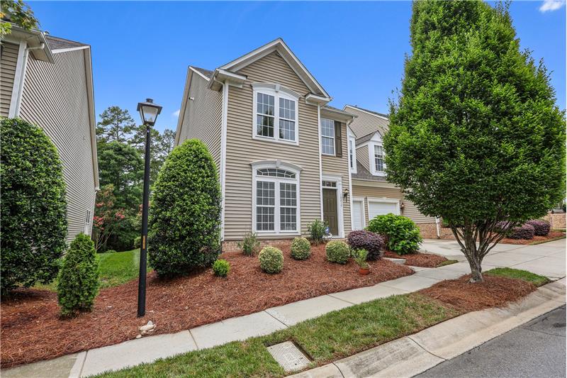 Lush landscaping managed by HOA