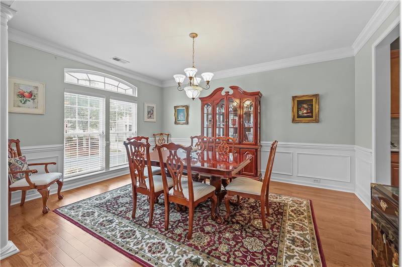 Formal dining room ideal setting for formal meals and entertaining