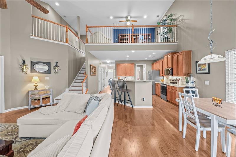 Wide open floor plan with open sight lines