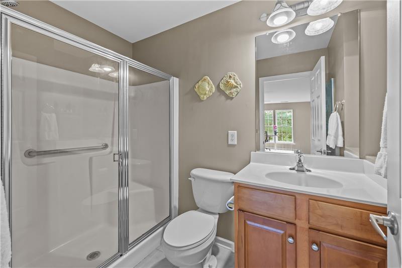 En-suite bathroom in second floor primary suite