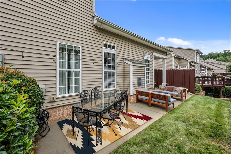 Room for seating, al fresco dining, grilling