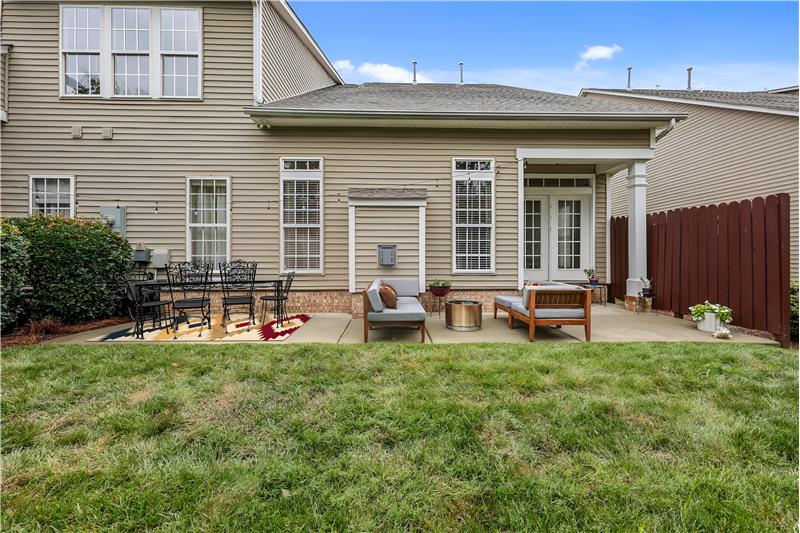 View of patio from back of yard