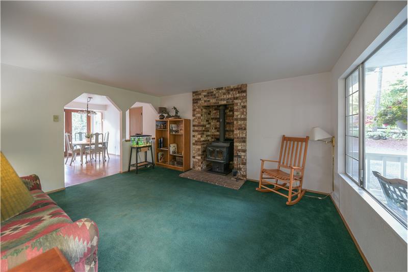Living room as seen when entering the home.