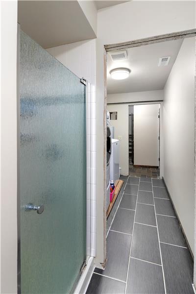 Three quarter bath on lower level.