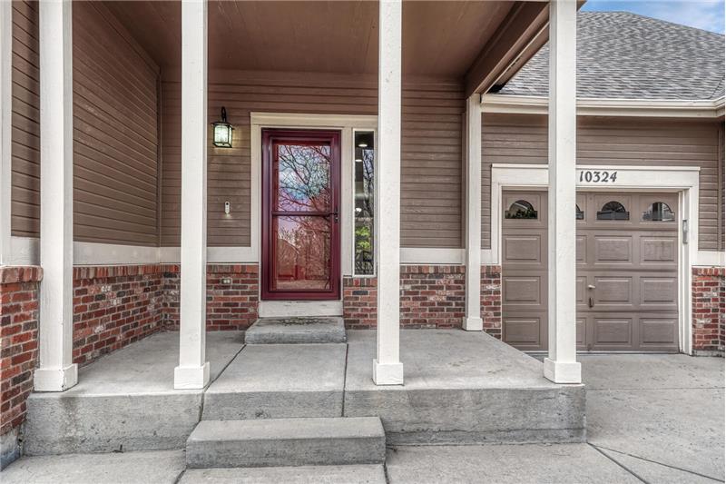 Covered front porch.