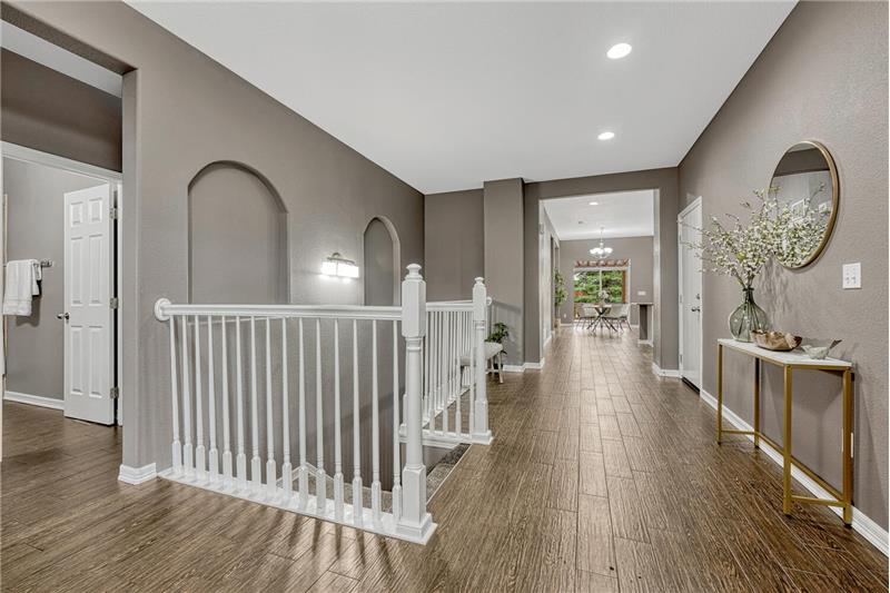 Front Entry with stairs to the Finished Basement.