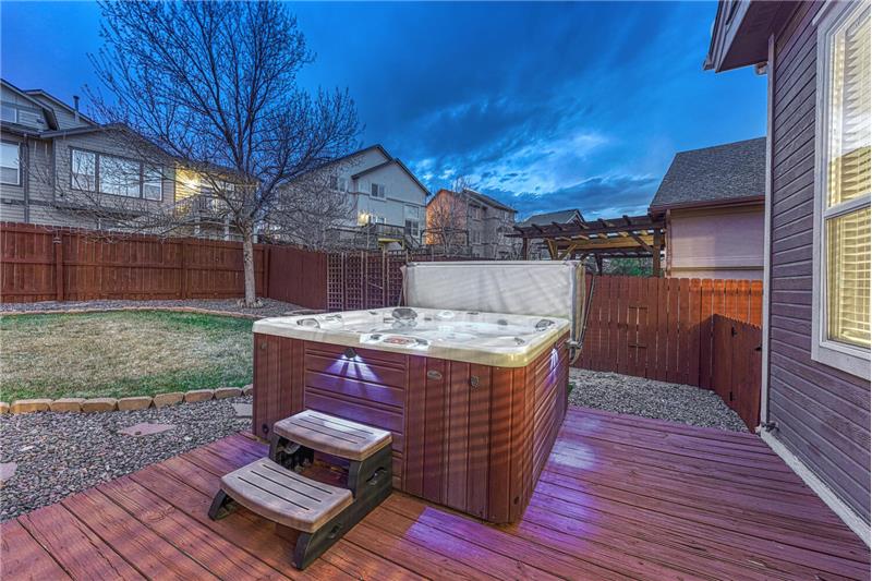 Hot tub for relaxation after a long day's work.
