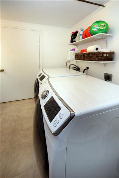Laundry space in the lower level