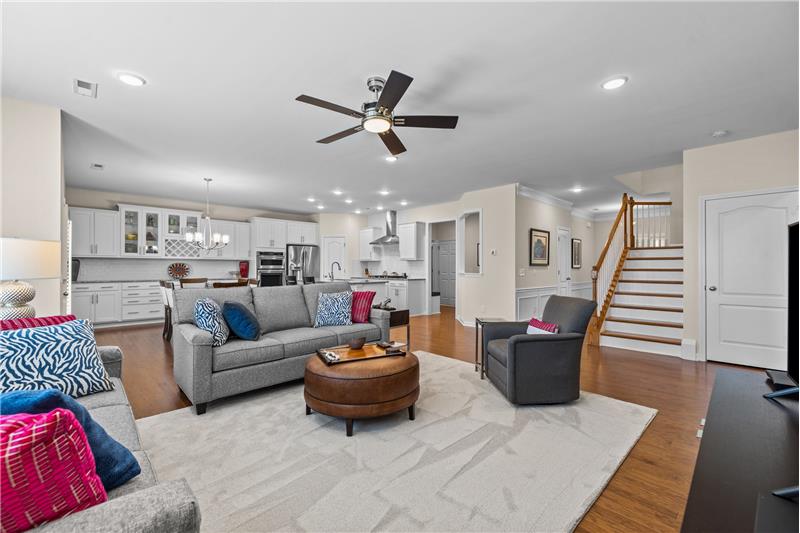 Great room with open sight lines