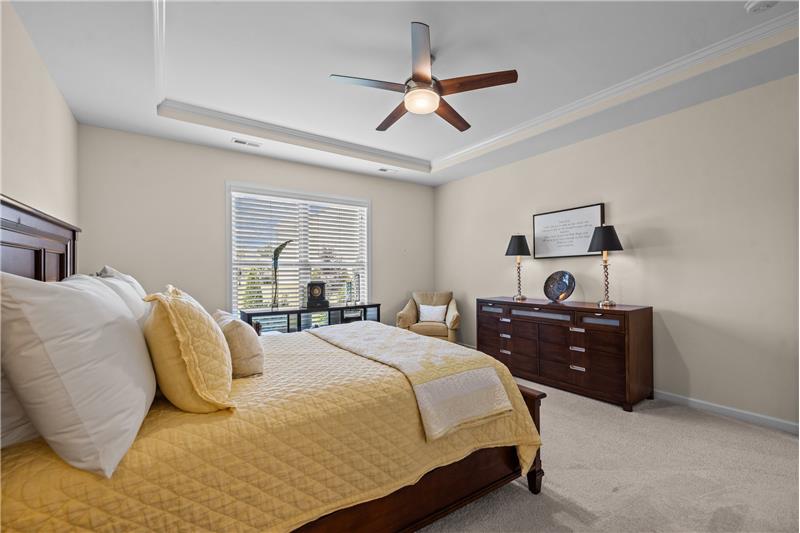 Room for king size bed, seating area, large dresser
