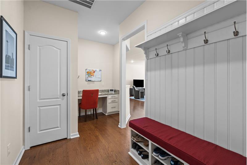 Drop zone + planning center with granite desk