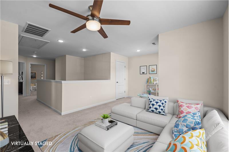 Loft/bonus room on second floor