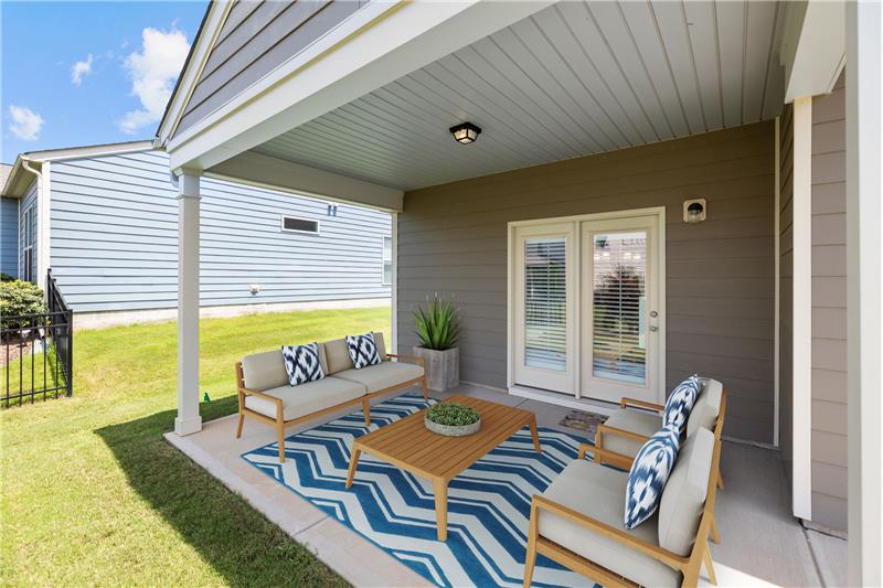 Covered portion of expansive patio