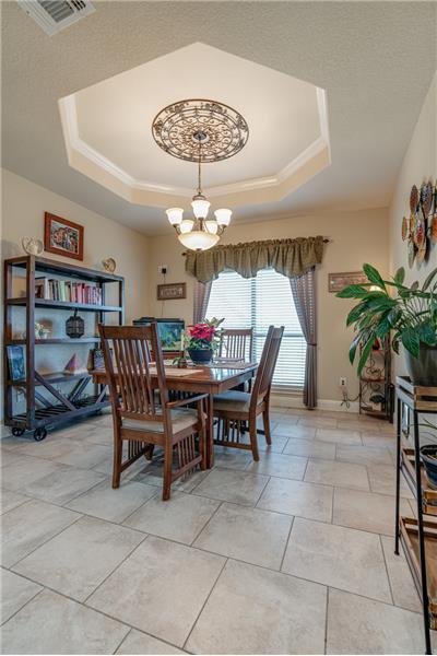 Dining Area with Tray Ceiling