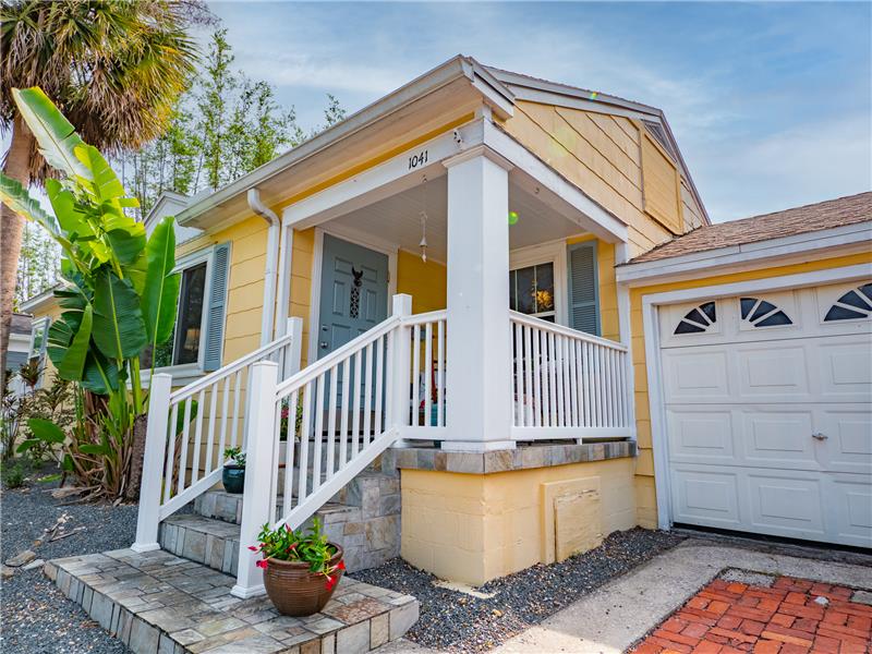 Front View with garage and porch