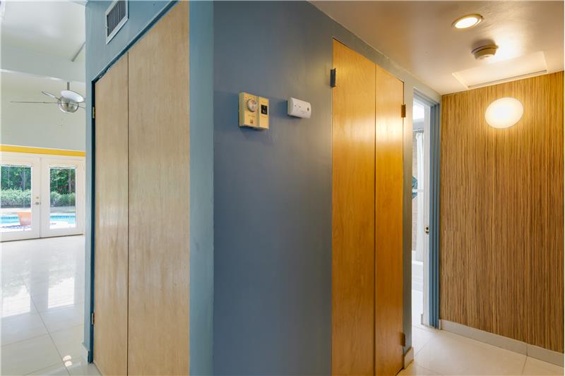 Hall way Laundry in Closet