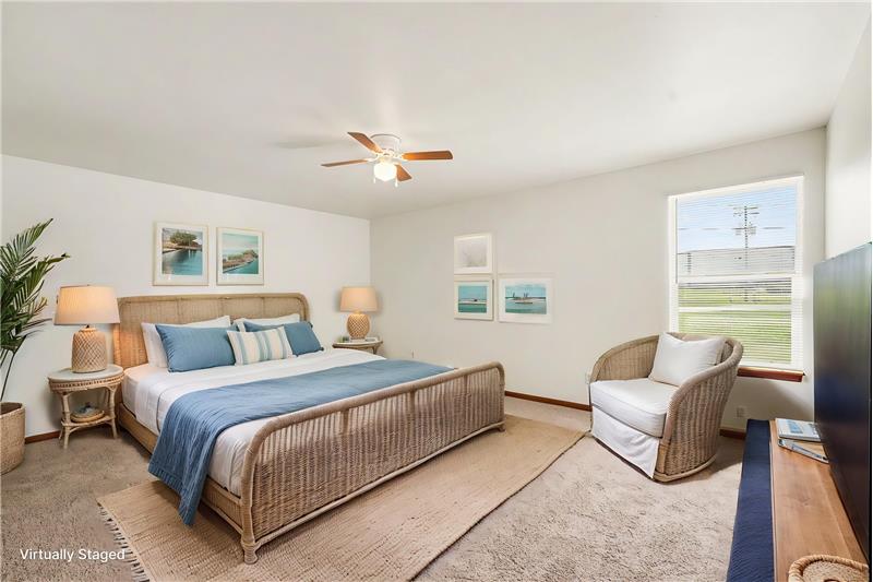 Primary bedroom virtually staged