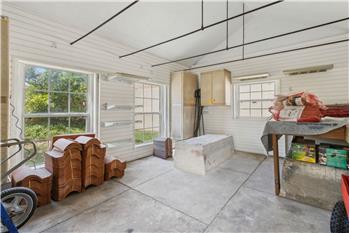 Concrete shed is original wireless bunker for the Navy