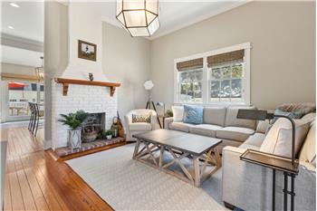 Living Room with Fireplace (capped off)