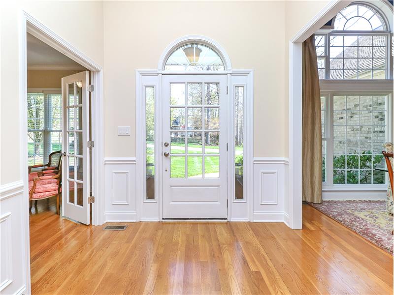 Many windows brighten the interior