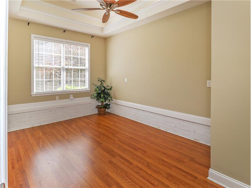 Finished room in garage for office, hobbies or fitness