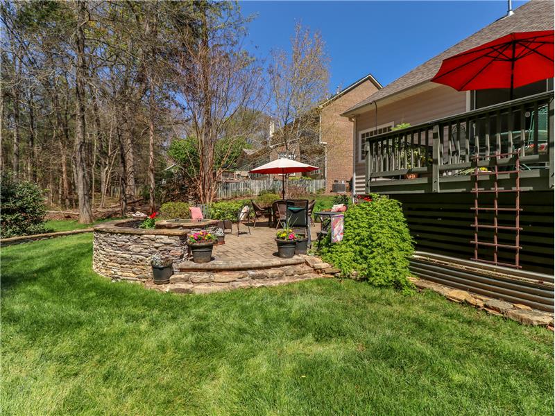 Stone terrace and deck