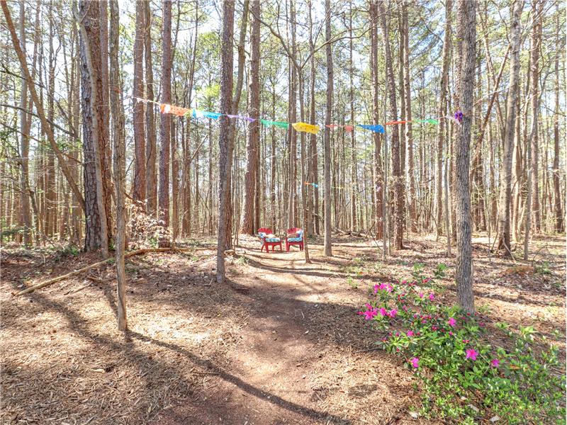 Backyard seating area