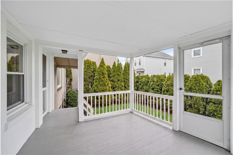 Outdoor enjoyment on deck off the kitchen was made for the quiet moments that make a house feel like home on private yard
