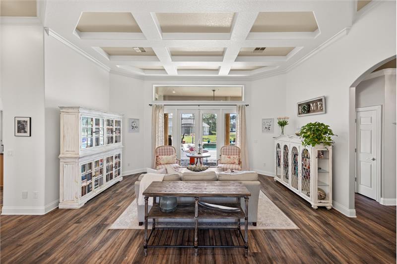 View through Living Room to Pool Area