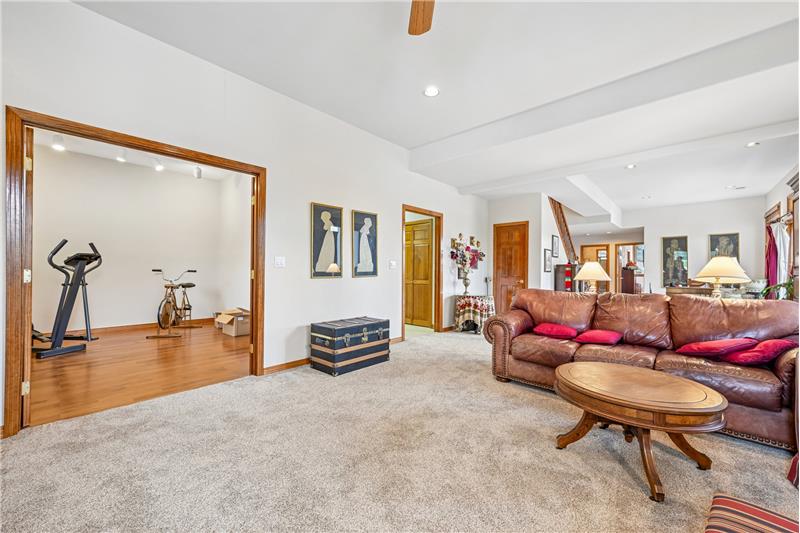Reverse view of family room