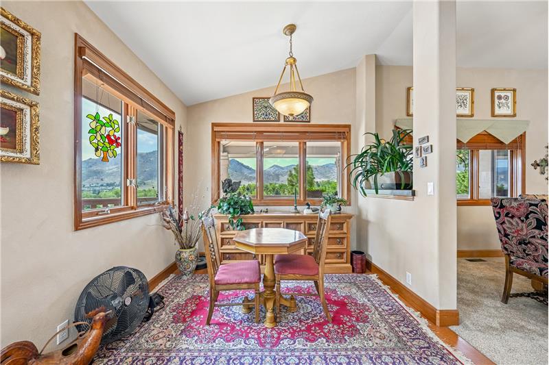 Breakfast nook with a view!