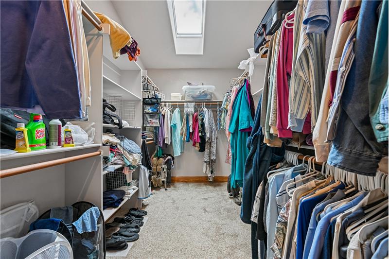 Large walk-in primary closet