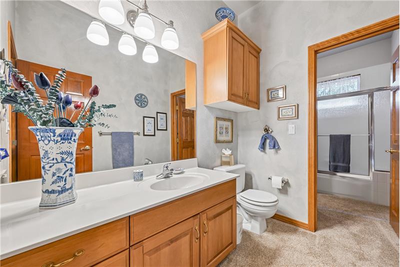 Shared bathroom in basement