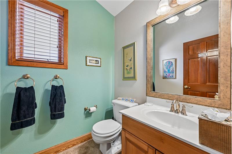 Powder room off kitchen