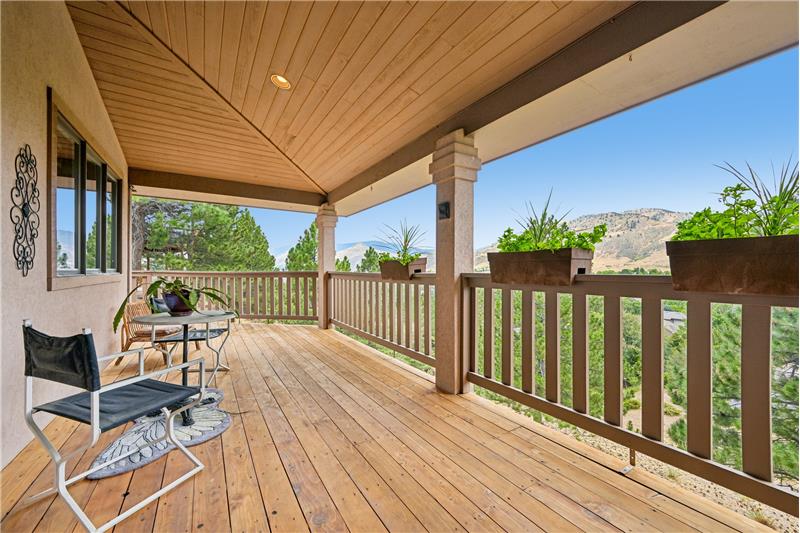 Covered deck viewed from door to great room