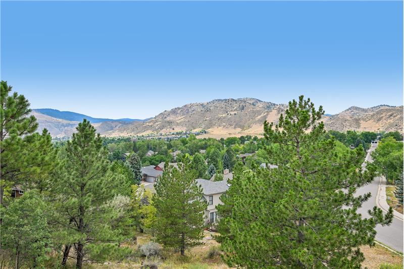 View of foothills from deck