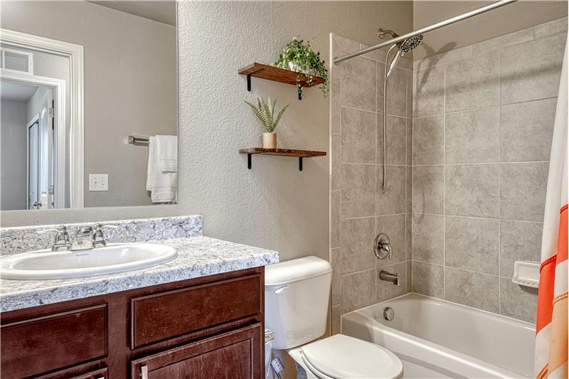 Full bath on Upper Level