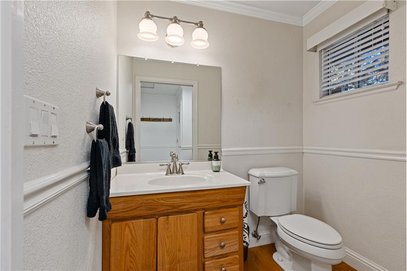 Half Bath off Laundry and Guest Quarters
